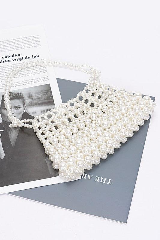 Faux Pearl Braided Shoulder Bag - Leo’s Look Your Best