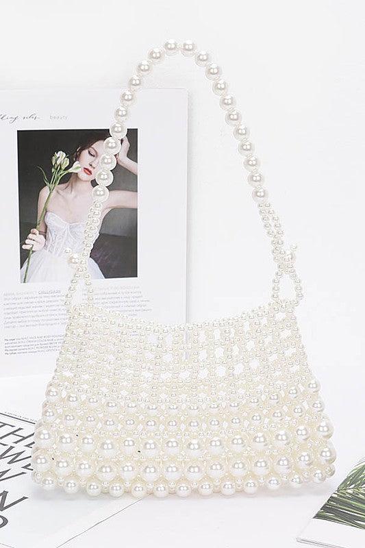 Faux Pearl Braided Shoulder Bag - Leo’s Look Your Best