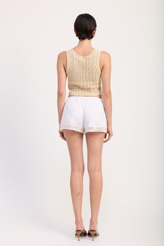 Crochet Button Front Vest Top - Leo’s Look Your Best