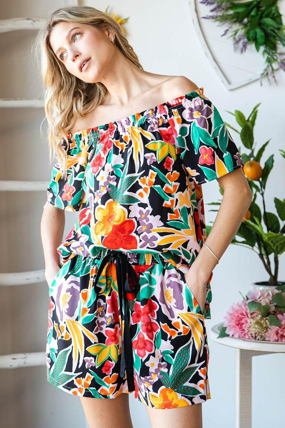 Cotton Bleu by Nu Label Floral Off-Shoulder Top - Leo’s Look Your Best