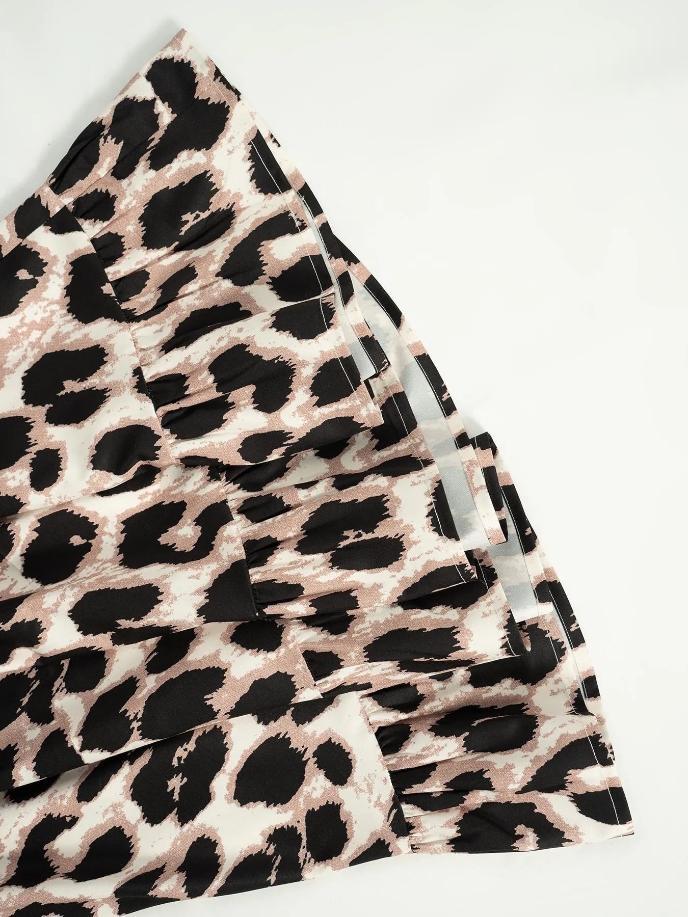 Leopard print fabric on a white background