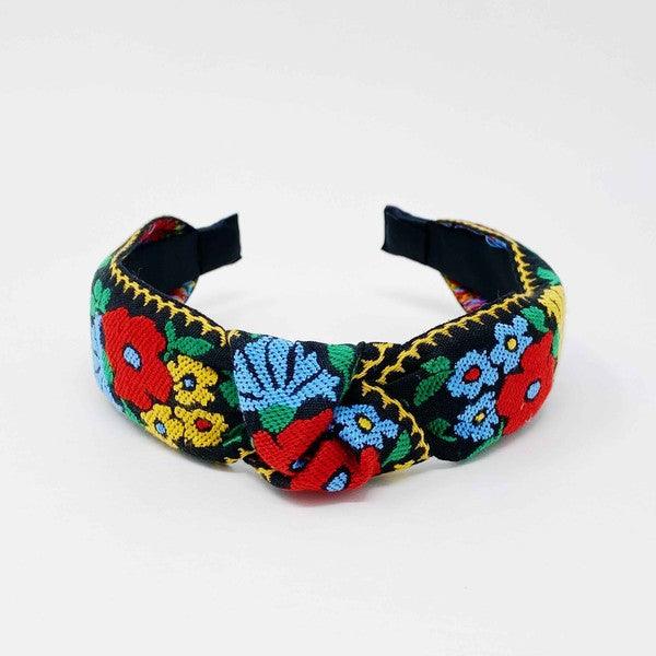French Floral Embroidered Headband - Leo’s Look Your Best