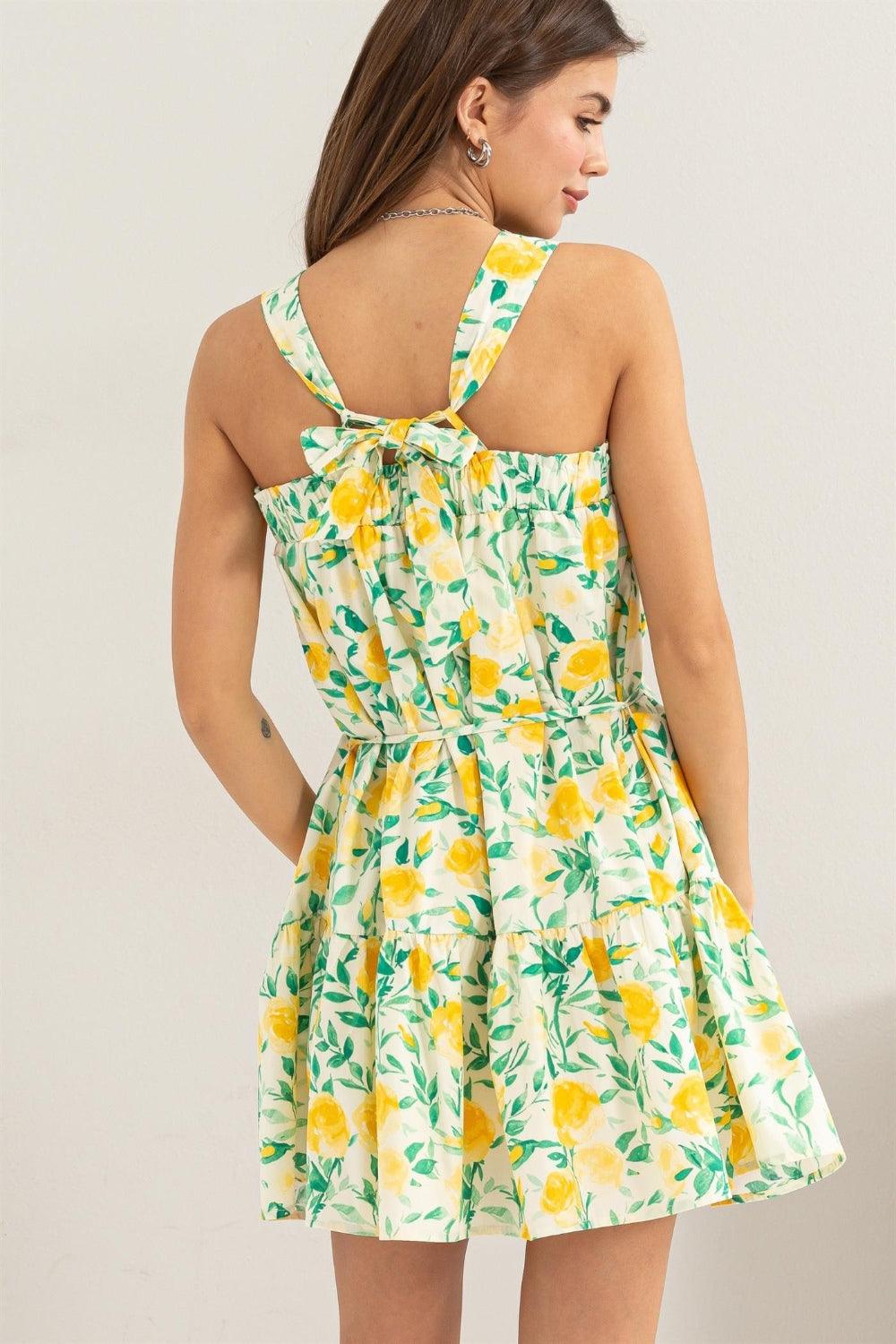 HYFVE Floral Tie Shoulder Mini Dress - Leo’s Look Your Best