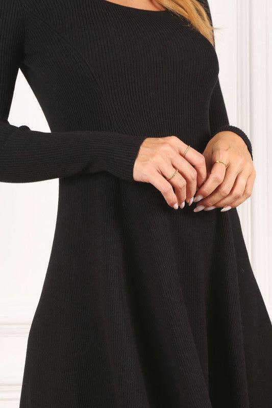 Knitted fit and flare dress - Leo’s Look Your Best