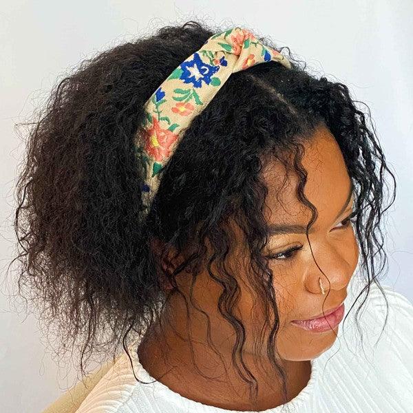 French Floral Embroidered Headband - Leo’s Look Your Best
