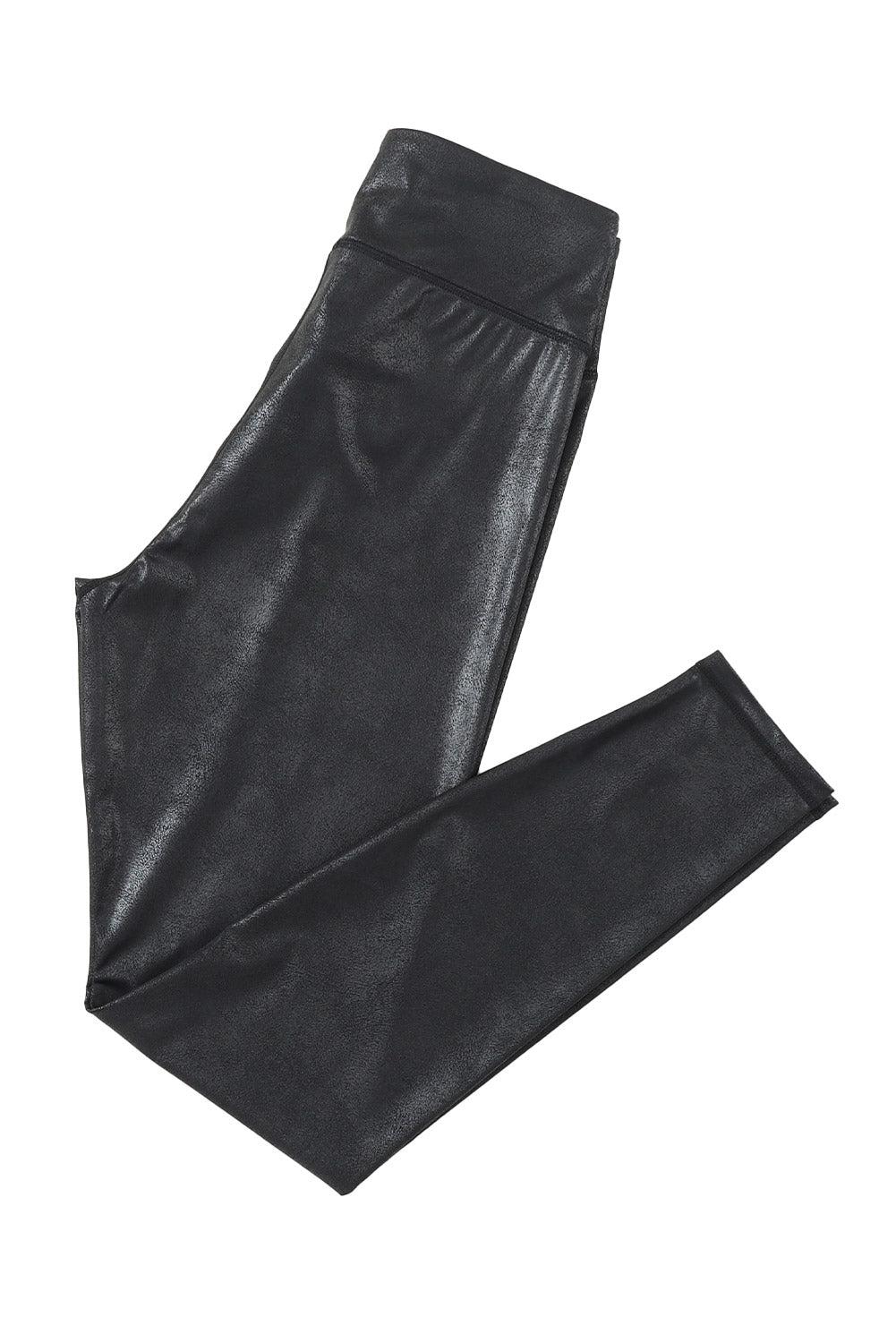 Black leather pants on a white background
