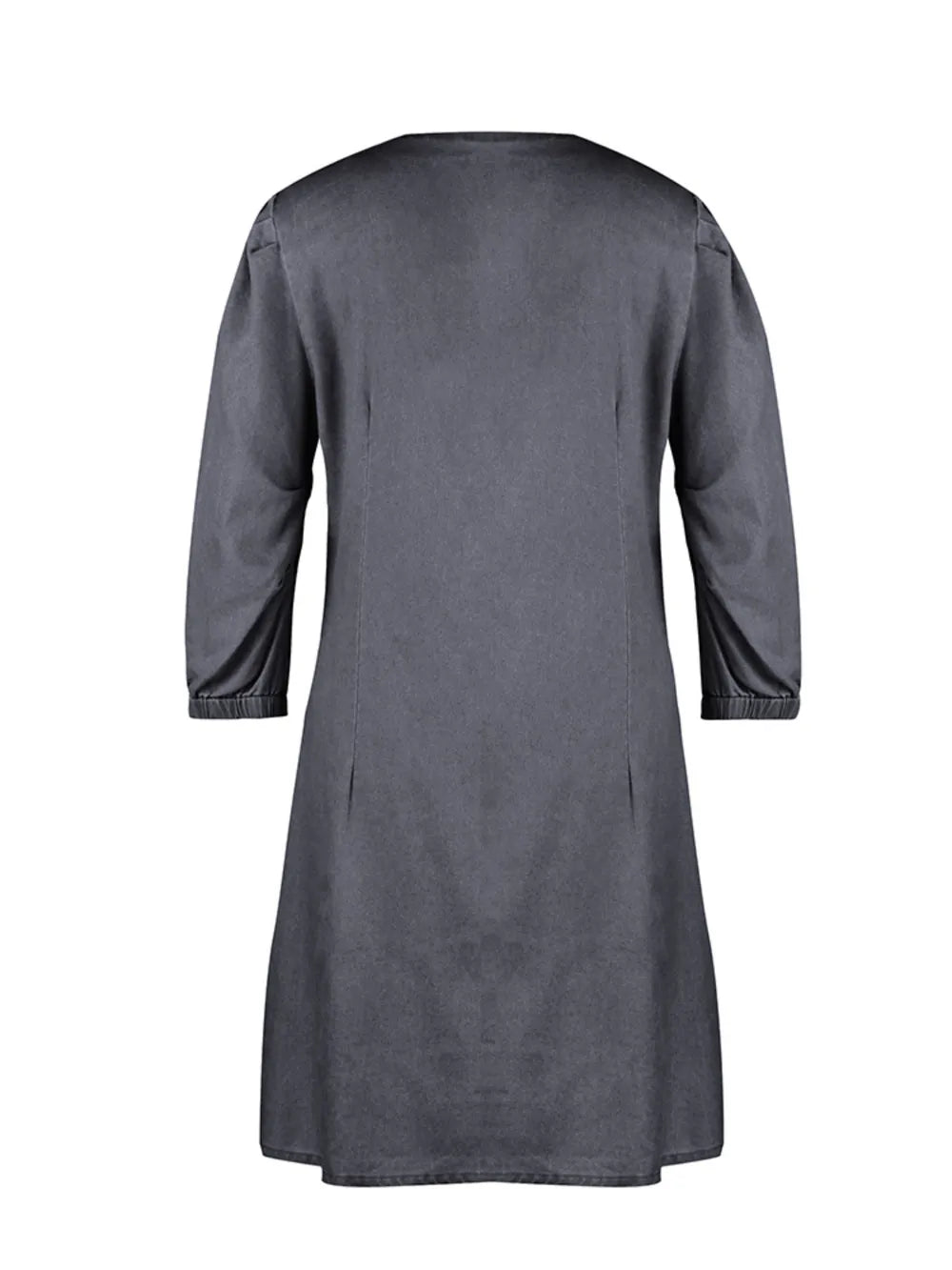 Gray dress with long sleeves on a white background