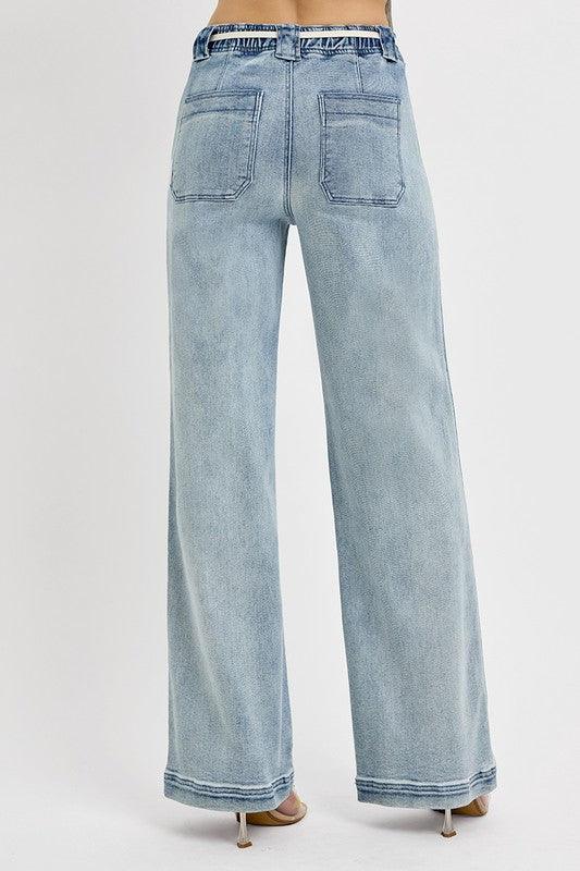 RISEN Full Size Straight Leg Jeans with Pockets Plus Size - Leo’s Look Your Best