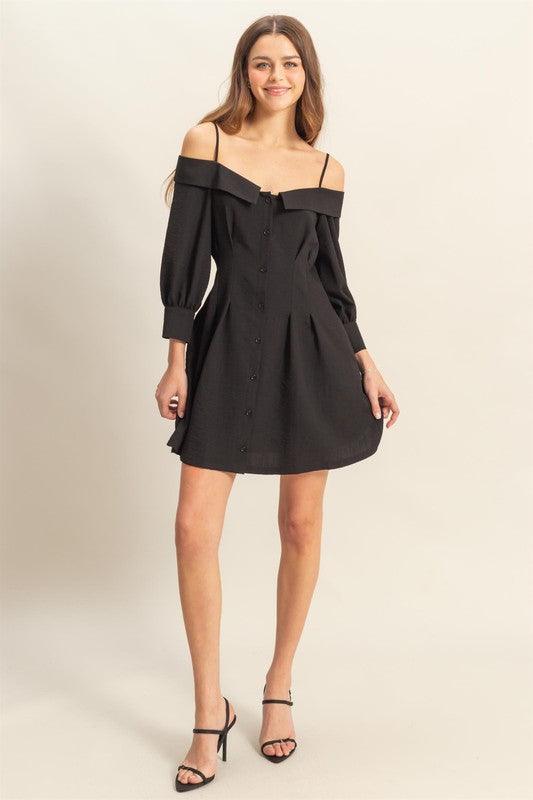 HYFVE Button Down Spaghetti Strap Mini Dress with Pockets - Leo’s Look Your Best