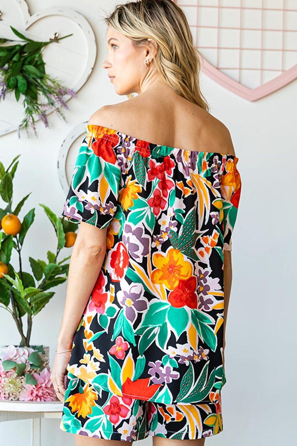 Cotton Bleu by Nu Label Floral Off-Shoulder Top - Leo’s Look Your Best
