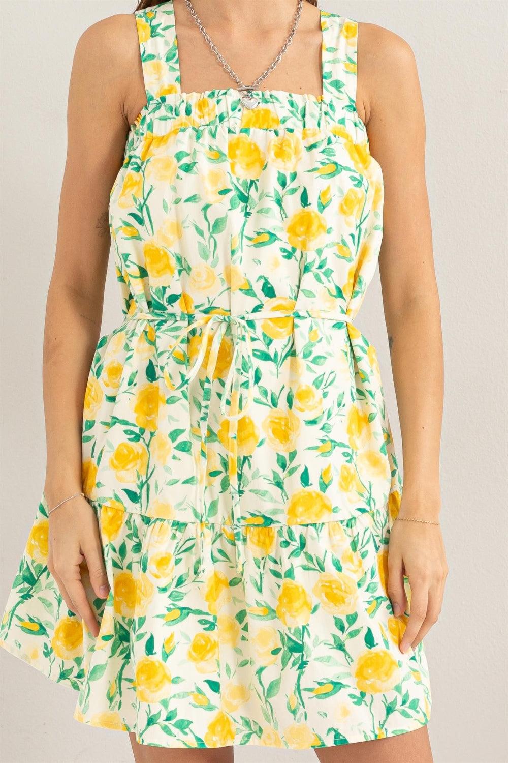 HYFVE Floral Tie Shoulder Mini Dress - Leo’s Look Your Best
