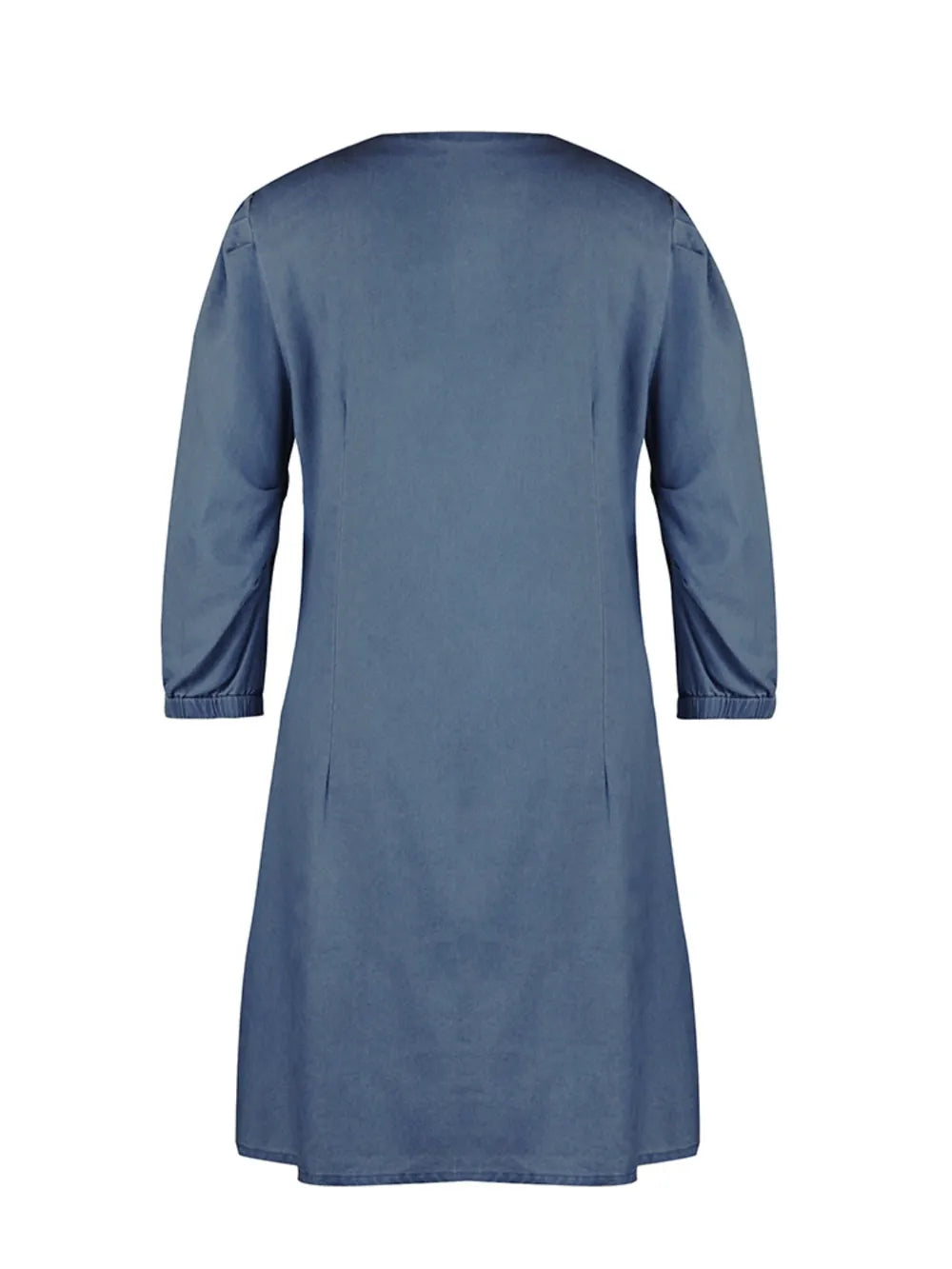 Blue dress with a plain background