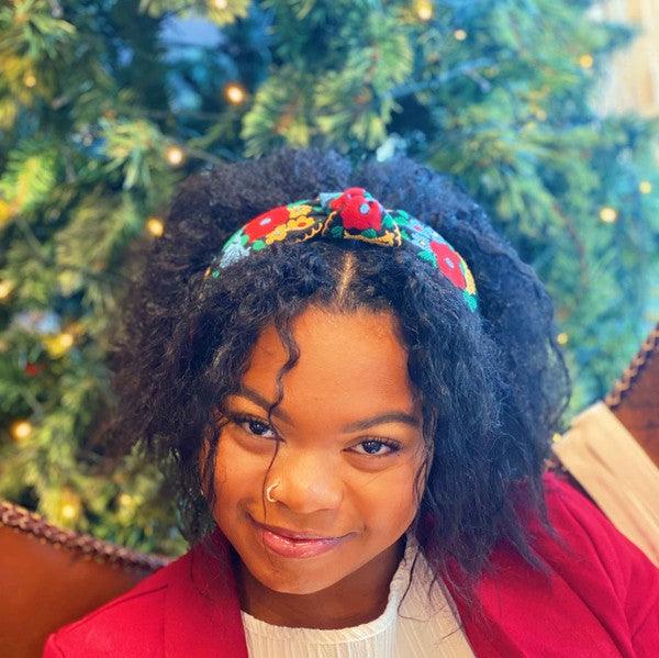 French Floral Embroidered Headband - Leo’s Look Your Best