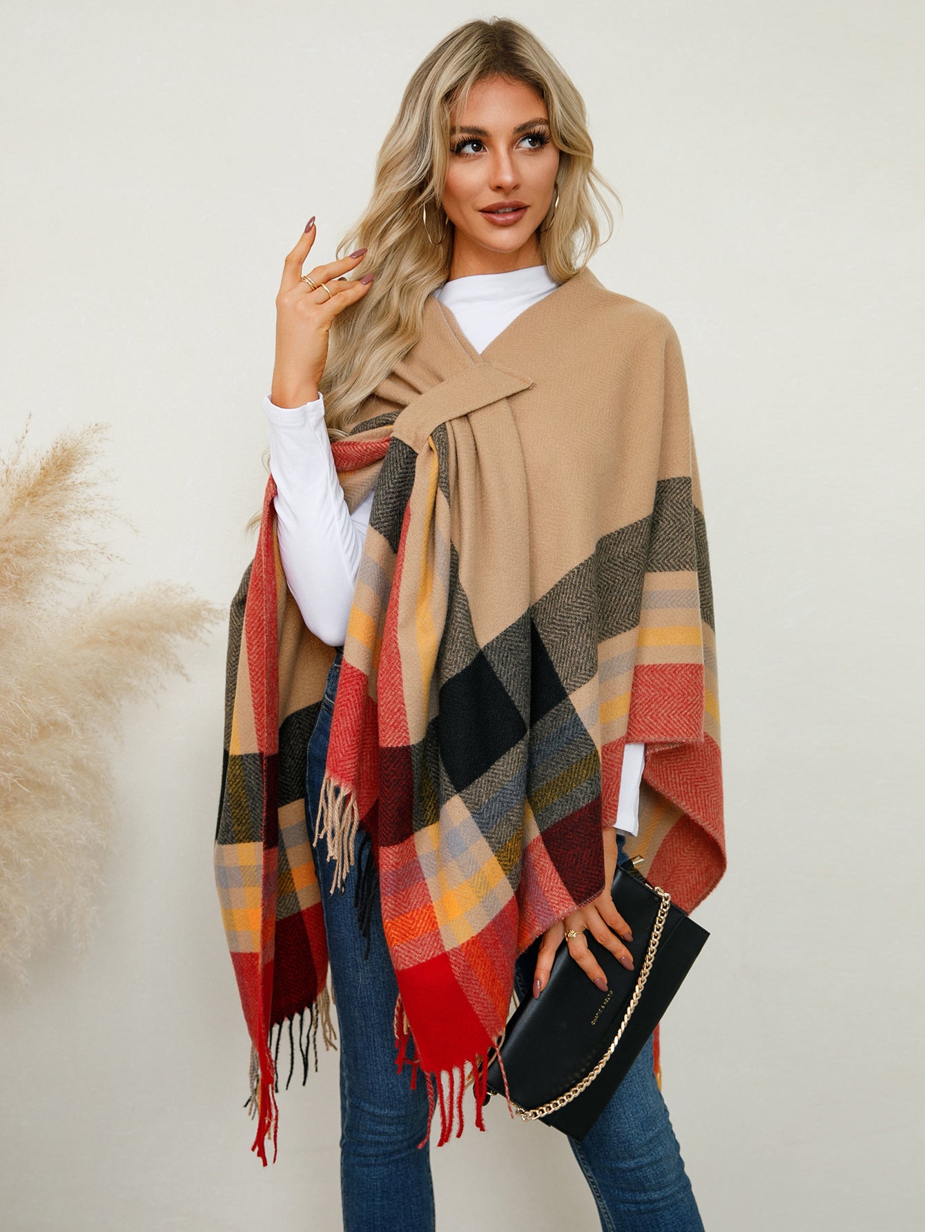 Shawl Scarf Cashmere Knitted Cape Cloak