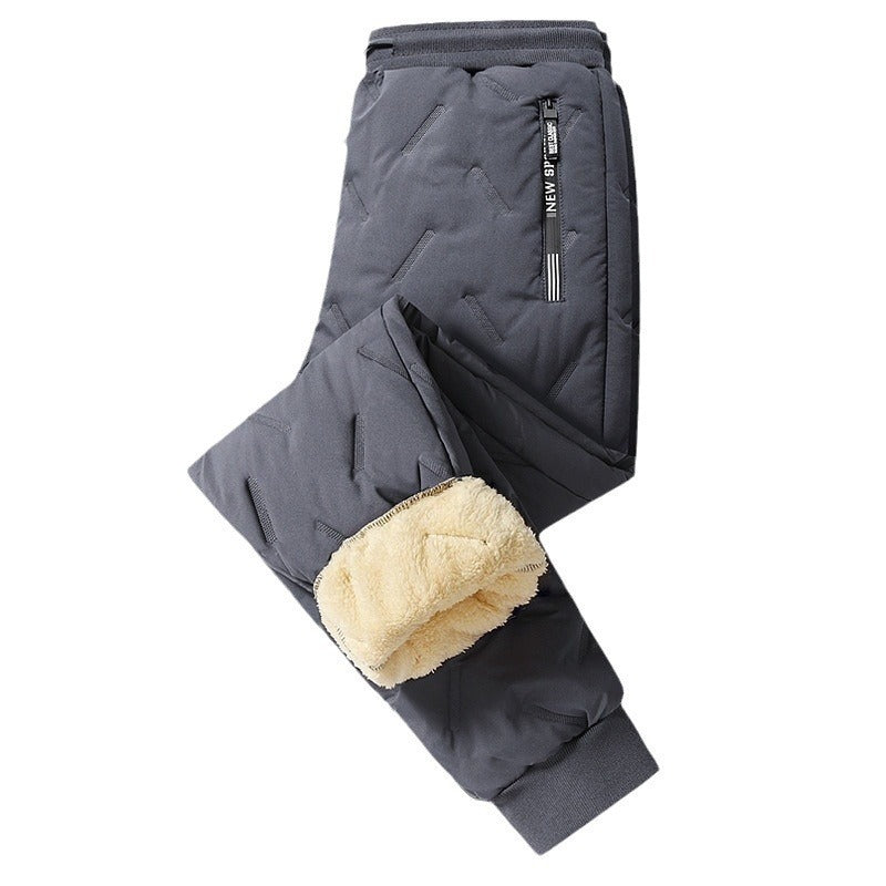 Fleece Sweatpant Lambswool Thermal Trousers Casual Pants Waterproof Windproof Warm Cotton Pants