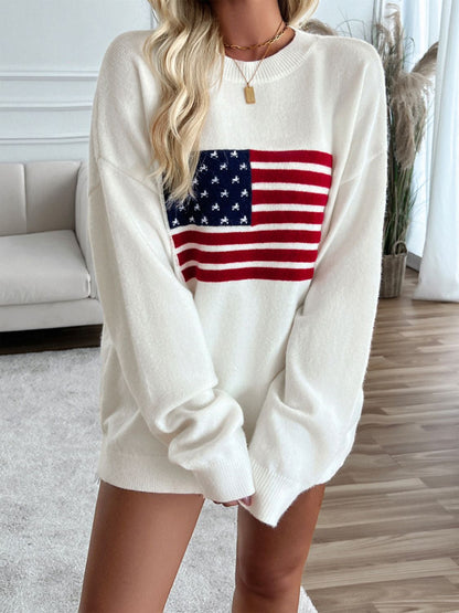 Round Neck Long Sleeve Knit Top