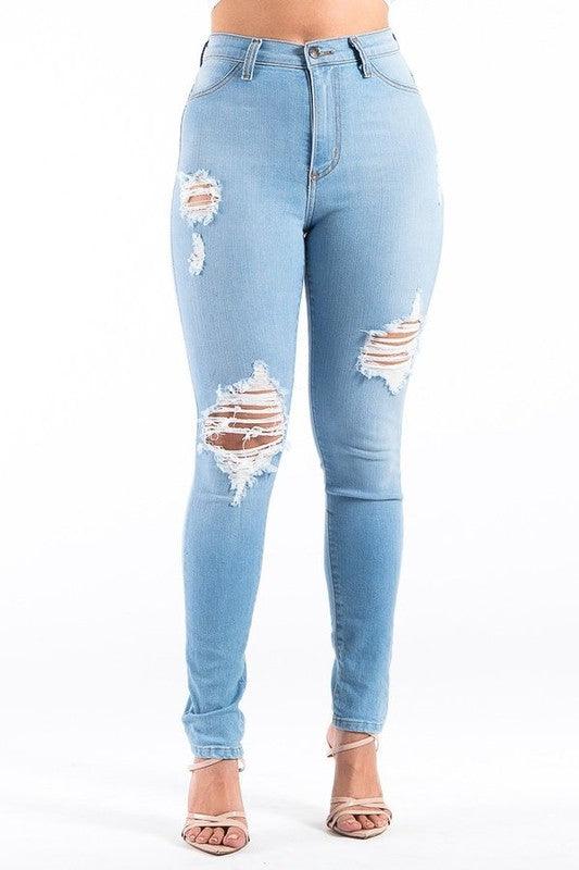 Kylie Skinny Jean in Light Wash - Leo’s Look Your Best
