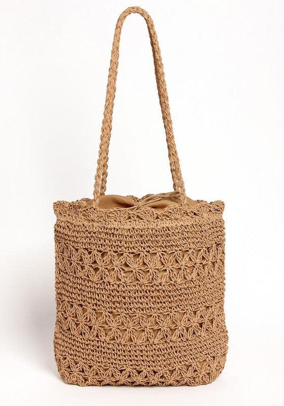 PATTEREND STRAW TOTE BAG - Leo’s Look Your Best