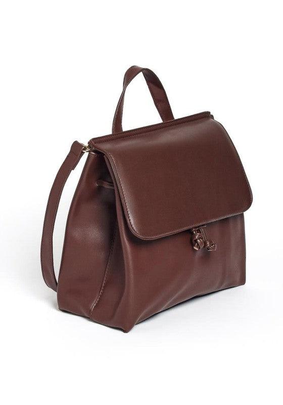 PU LEATHER ONE TONE BACKPACK - Leo’s Look Your Best