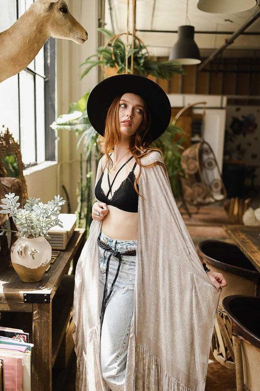 Paisley Tapestry Free Flow Kimono - Leo’s Look Your Best