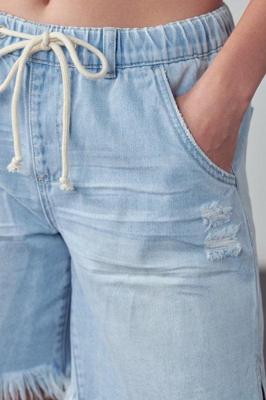 High Rise Drawstring Shorts - Leo’s Look Your Best