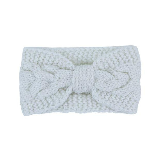 WINTER CROCHET BOW TWISTED HEAD BAND - Leo’s Look Your Best