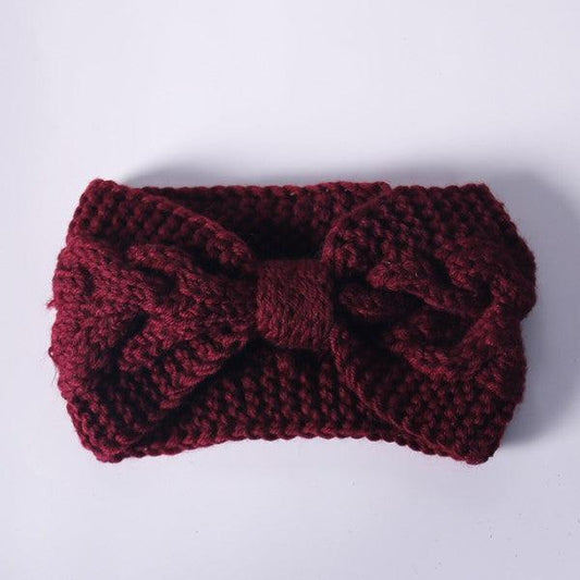 WINTER CROCHET BOW TWISTED HEAD BAND - Leo’s Look Your Best