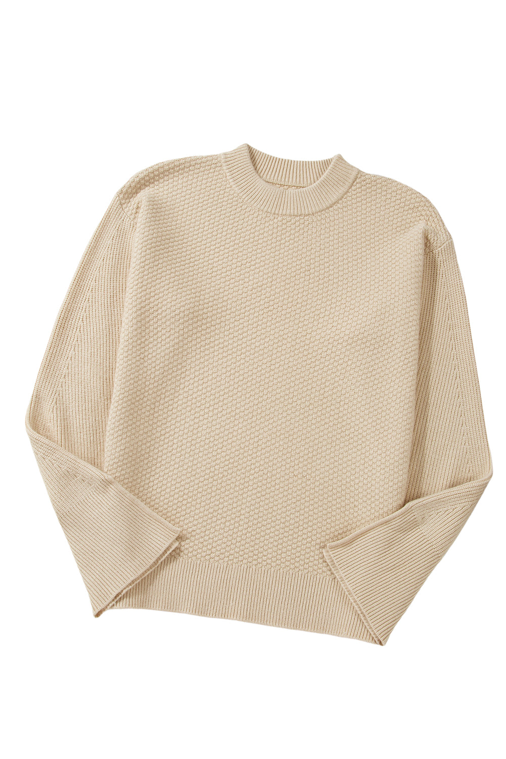 Beige sweater on a white background