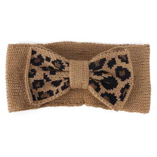 KNIT LEOPARD BOW HEADBAND - Leo’s Look Your Best