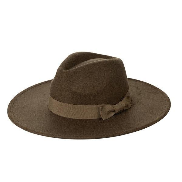 Wide Brim Ribbon Fedora - Leo’s Look Your Best