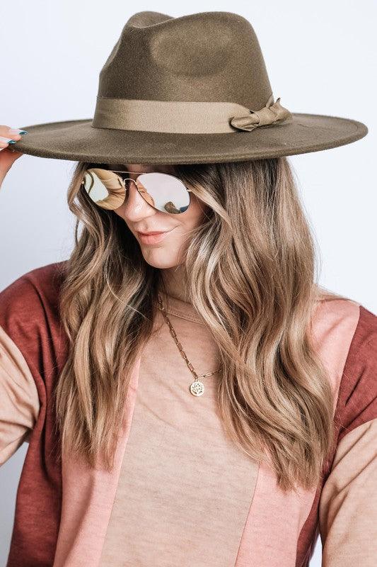Wide Brim Ribbon Fedora - Leo’s Look Your Best