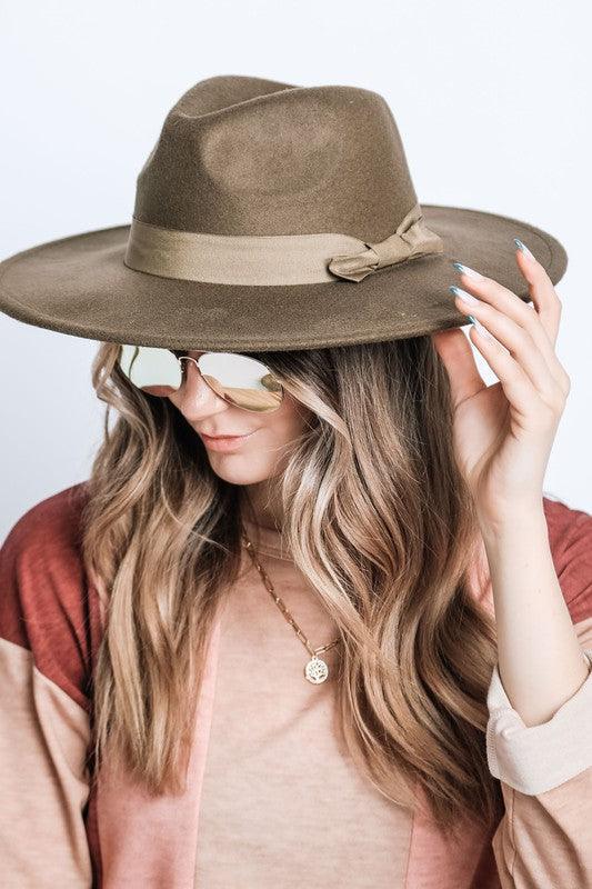 Wide Brim Ribbon Fedora - Leo’s Look Your Best