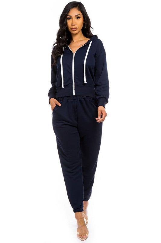 TWO PIECE HOODIES PANT SET - Leo’s Look Your Best