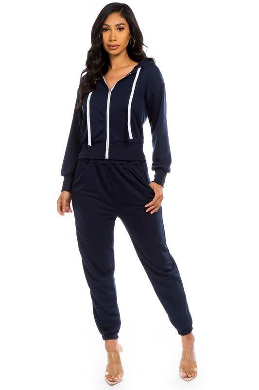 TWO PIECE HOODIES PANT SET - Leo’s Look Your Best