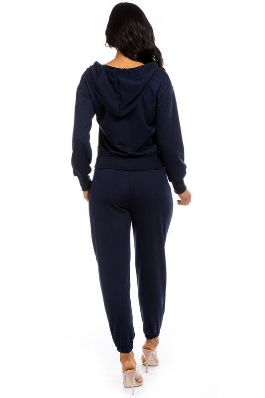 TWO PIECE HOODIES PANT SET - Leo’s Look Your Best