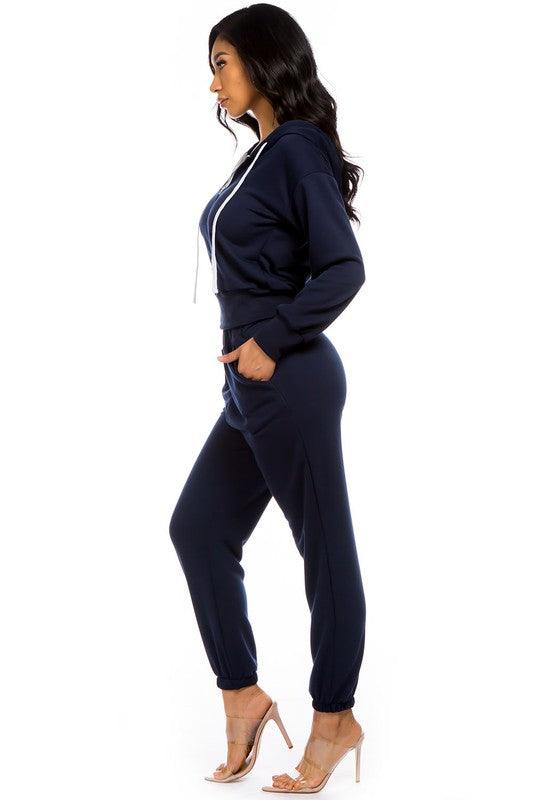 TWO PIECE HOODIES PANT SET - Leo’s Look Your Best