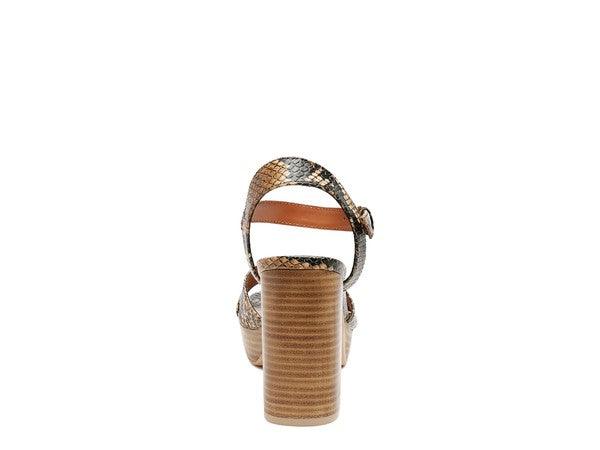 RAG&CO CHYPRE HIGH HEELED BLOCK SANDAL IN TAN - Leo’s Look Your Best