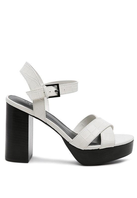 RAG&CO CHYPRE HIGH HEELED BLOCK SANDAL IN TAN - Leo’s Look Your Best