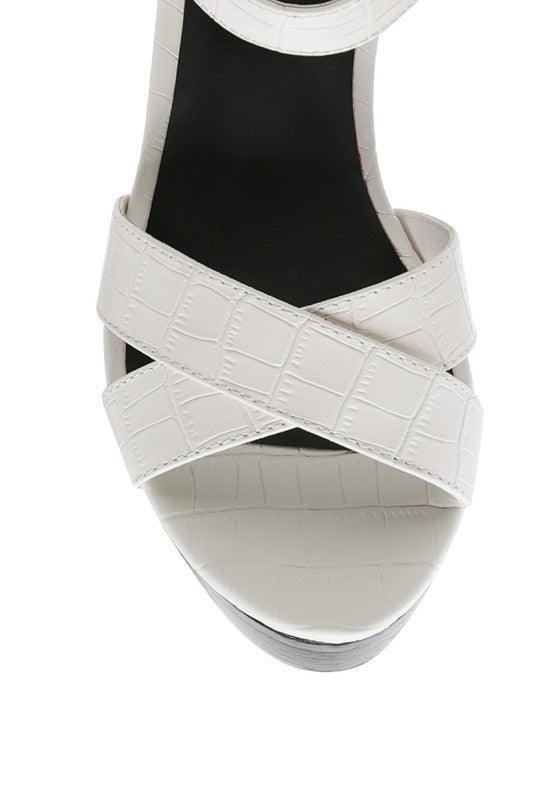 RAG&CO CHYPRE HIGH HEELED BLOCK SANDAL IN TAN - Leo’s Look Your Best