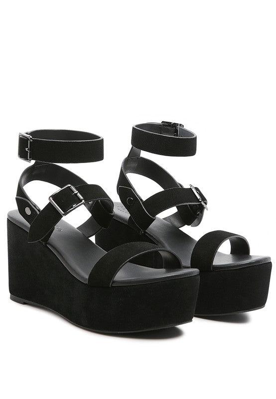 RAG&CO PORTIA LEATHER WEDGE SANDAL - Leo’s Look Your Best