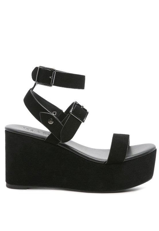 RAG&CO PORTIA LEATHER WEDGE SANDAL - Leo’s Look Your Best