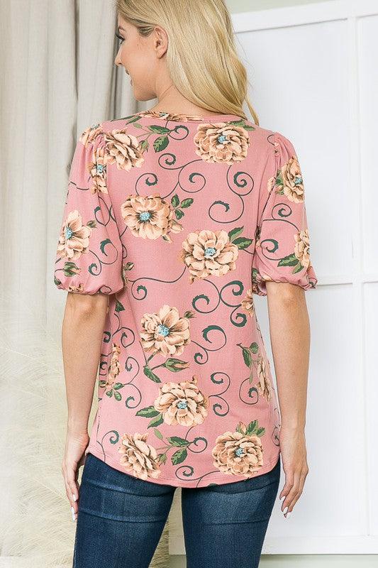 Bubble Sleeve Knit Jersey Top - Leo’s Look Your Best
