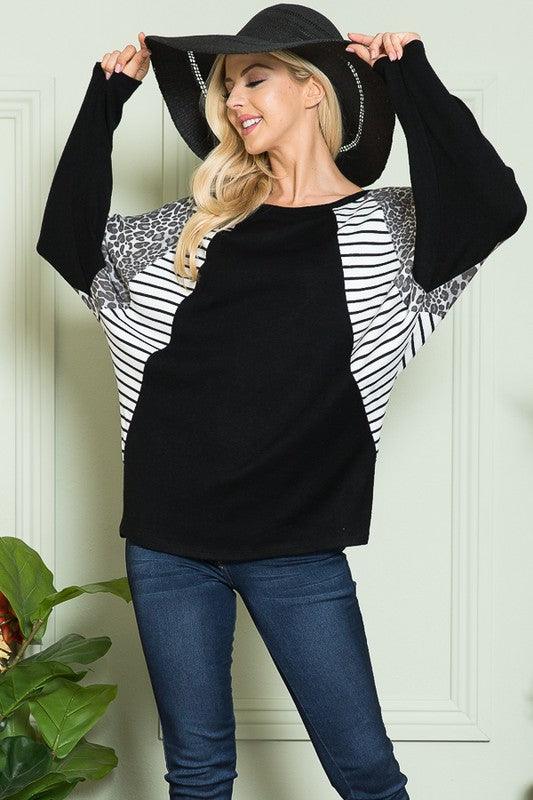 Oversized Dolman Sleeve Pullover - Leo’s Look Your Best