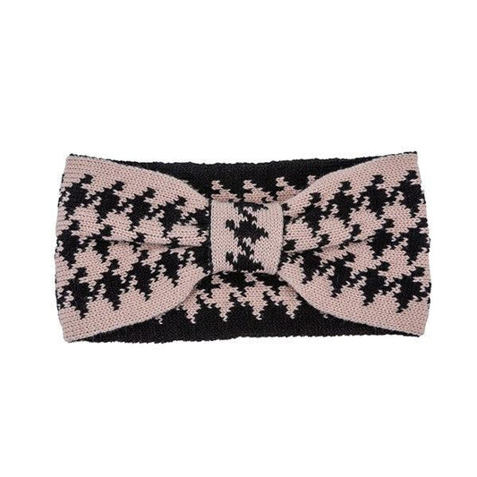 HOUNDSTOOTH BOW HEAD BAND - Leo’s Look Your Best