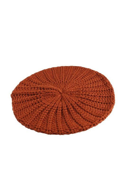 Knitted Cable Knit Fashion Beret - Leo’s Look Your Best