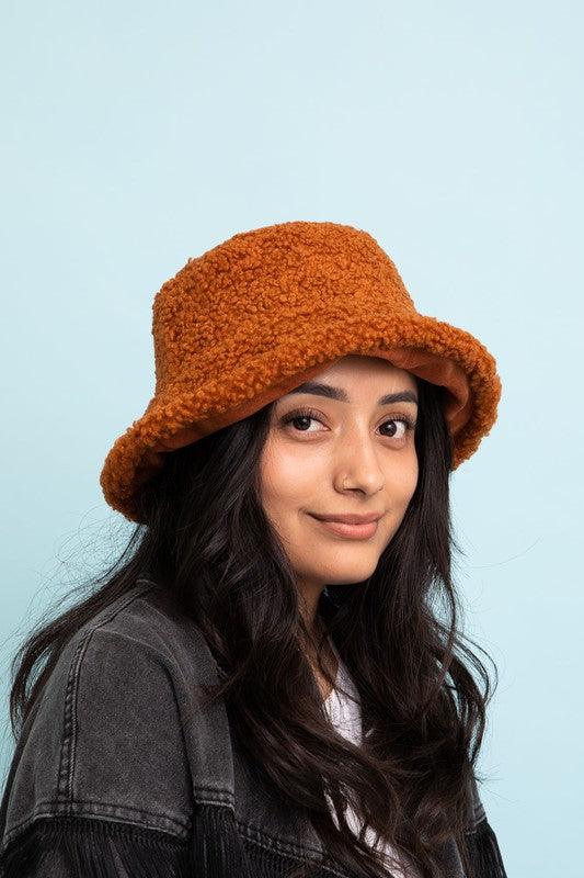 Teddy Suede Combo Reversible Bucket Hat - Leo’s Look Your Best