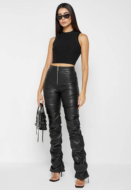 PU Black Leather Pants - Leo’s Look Your Best