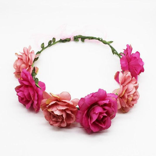 PINK ROSE CROWN HEADBAND - Leo’s Look Your Best