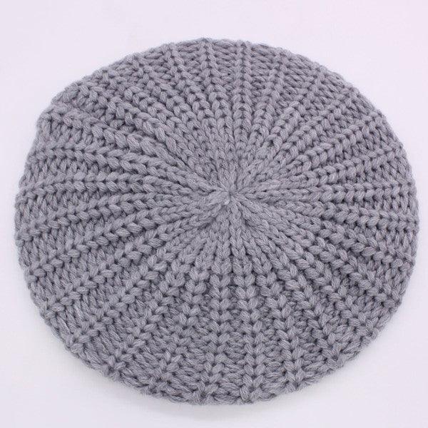 Knitted Cable Knit Fashion Beret - Leo’s Look Your Best