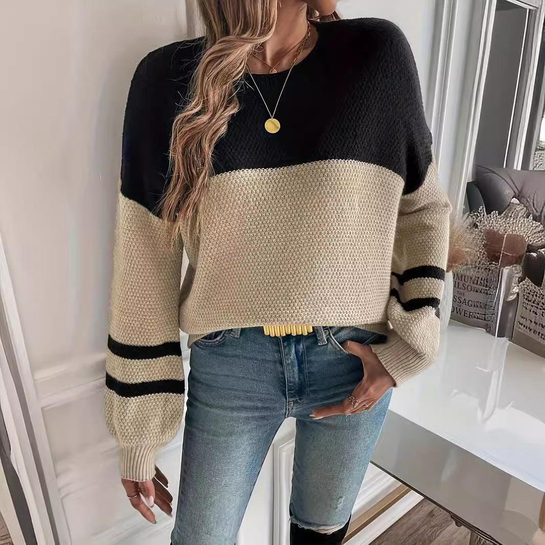 Long Sleeve Round Neck Women's Sweater Casual All-match - Leo’s Look Your Best 